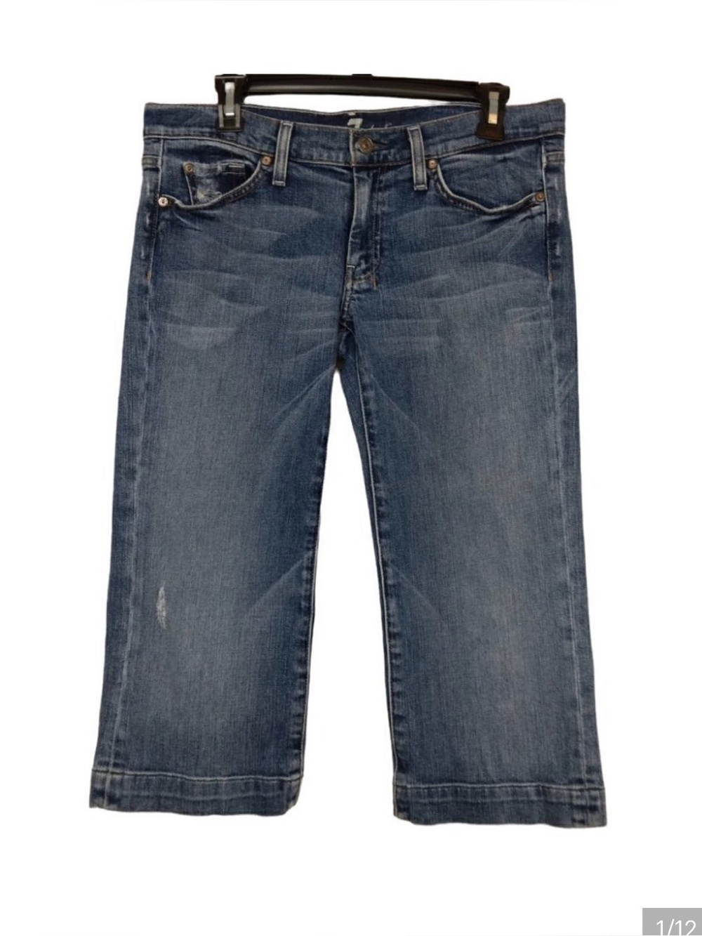 7FAM | Cropped Dojo Distressed Jeans | Size 32